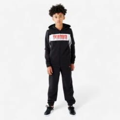 Puma Synthetisch En Ademend Trainingspak Voor Kinderen Zwart